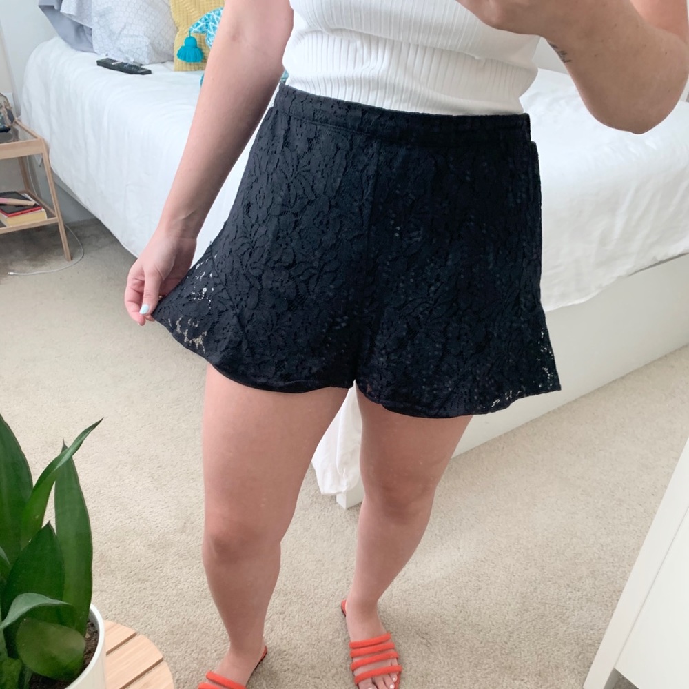 BCBGeneration Lace Hight Waisted Shorts